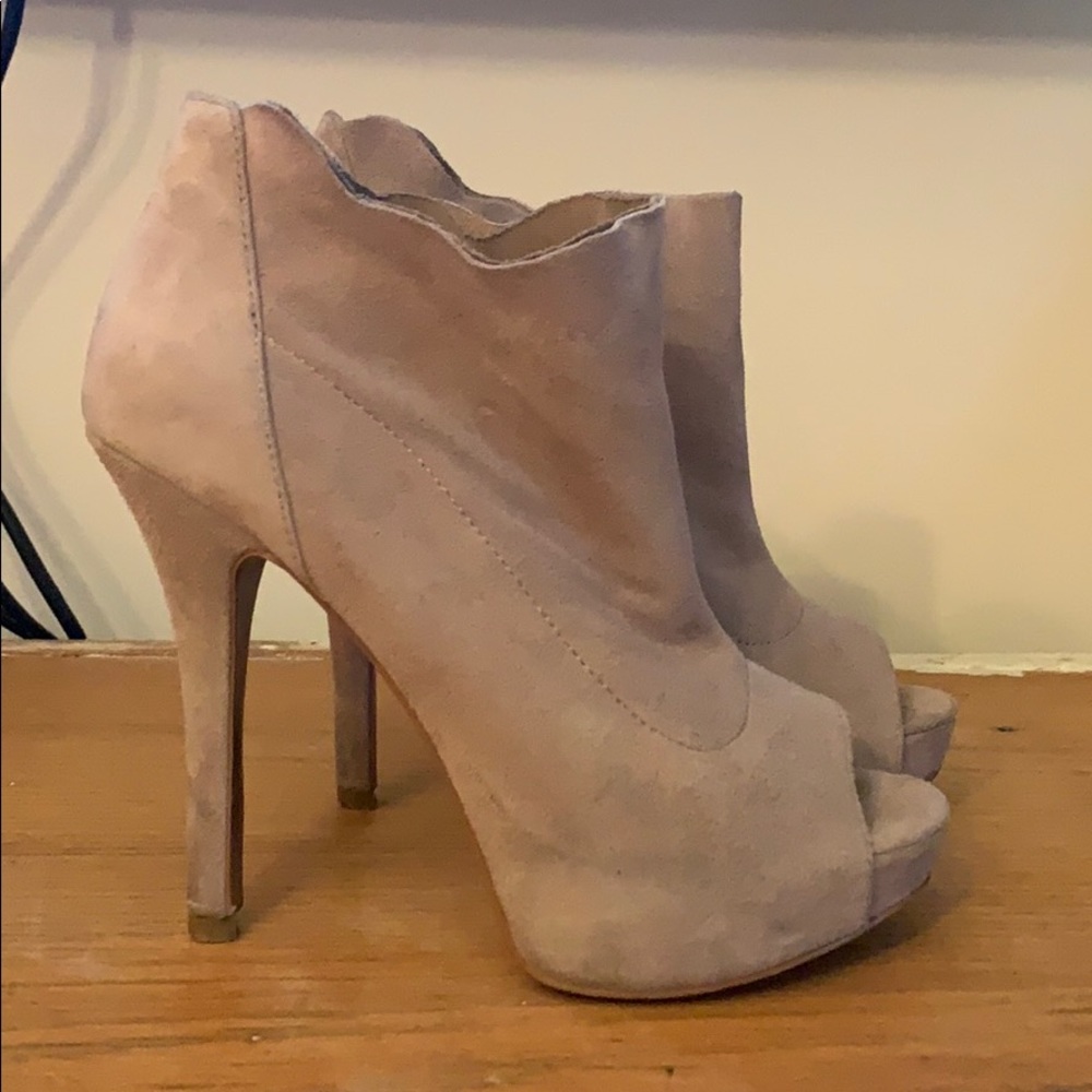 Steve Madden Open Toed Suede Booties - image 3